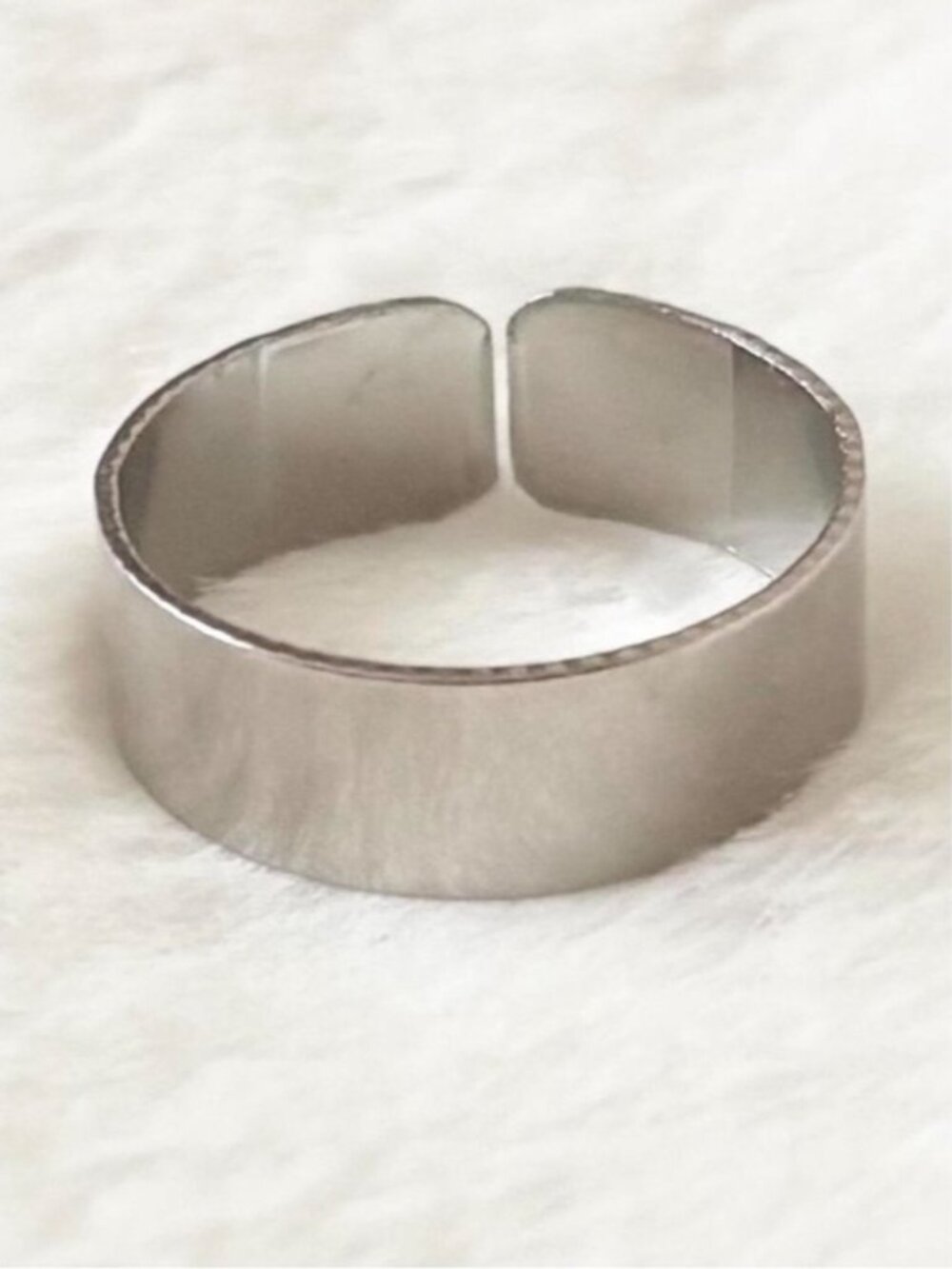 5/$15 🩷 MUST BUNDLE Minimalist Open Band Ring in Polished Silver Tone